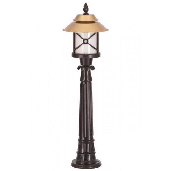 Modi Bahçe Aydınlatma BSU-68049-BSA-BOP Sarı/Siyah Boyalı Dış Mekan Aydınlatma E27 Aluminyum Polikarbon Cam 30cm
