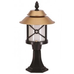 Modi Bahçe Aydınlatma BSU-68049-BSA-KOP Sarı/Siyah Boyalı Dış Mekan Aydınlatma E27 Aluminyum Polikarbon Cam 30cm