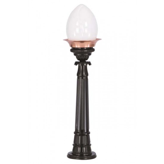 Modi Bahçe Aydınlatma BSU-68050-BSY-OP Sarı/Siyah Boyalı Dış Mekan Aydınlatma E27 Aluminyum Döküm Dip Akrilik Cam 22cm