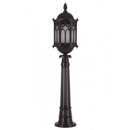 Modi Bahçe Aydınlatma BSU-68051-BSY-M1-OP Siyah Boyalı Dış Mekan Aydınlatma E27 Aluminyum Polikarbon Cam 20cm