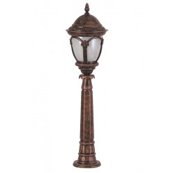 Modi Bahçe Aydınlatma BSU-68052-BKR Kahverengi Boyalı Dış Mekan Aydınlatma E27 Aluminyum Polikarbon Cam 25cm