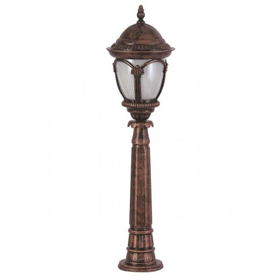 Modi Bahçe Aydınlatma BSU-68052-BKR Kahverengi Boyalı Dış Mekan Aydınlatma E27 Aluminyum Polikarbon Cam 25cm