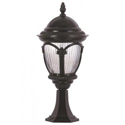 Modi Bahçe Aydınlatma BSU-68052-BSY Siyah Boyalı Dış Mekan Aydınlatma E27 Aluminyum Polikarbon Cam 25cm