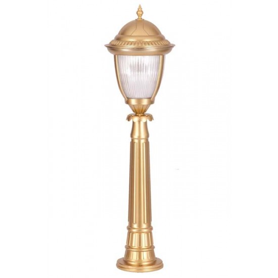 Modi Bahçe Aydınlatma BSU-68053-BSA-B Sarı Boyalı Dış Mekan Aydınlatma E27 Aluminyum Döküm Dip Polikarbon Cam 25cm