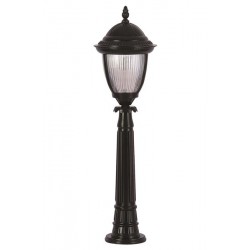 Modi Bahçe Aydınlatma BSU-68053-BSY-B Siyah Boyalı Dış Mekan Aydınlatma E27 Aluminyum Döküm Dip Polikarbon Cam 25cm
