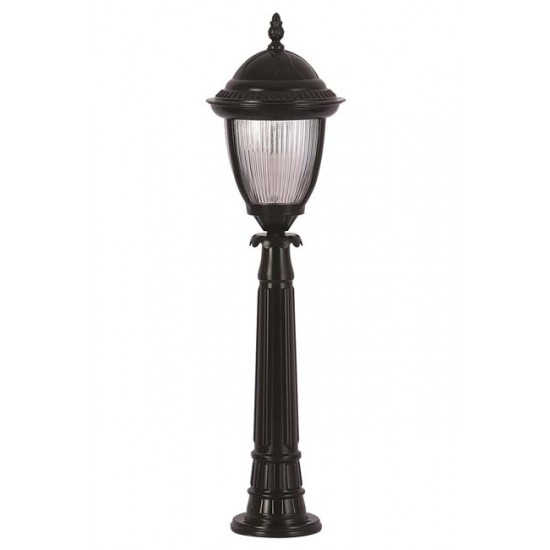 Modi Bahçe Aydınlatma BSU-68053-BSY-B Siyah Boyalı Dış Mekan Aydınlatma E27 Aluminyum Döküm Dip Polikarbon Cam 25cm