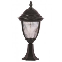 Modi Bahçe Aydınlatma BSU-68053-BSY-K Siyah Boyalı Dış Mekan Aydınlatma E27 Aluminyum Döküm Dip Polikarbon Cam 25cm