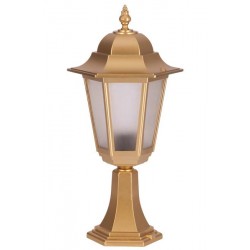 Modi Bahçe Aydınlatma BSU-68054-BSA-KOP Sarı Boyalı Dış Mekan Aydınlatma E27 Aluminyum Döküm Dip Polikarbon Cam 27cm