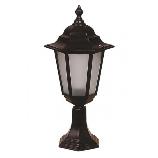 Modi Bahçe Aydınlatma BSU-68054-BSY-M2-KOP Siyah Boyalı Dış Mekan Aydınlatma E27 Aluminyum Polikarbon Cam 27cm