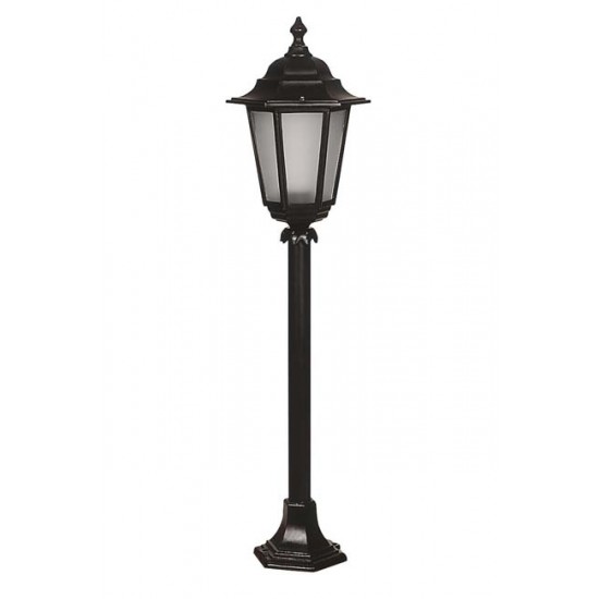Modi Bahçe Aydınlatma BSU-68054-BSY-M3-BOP Siyah Boyalı Dış Mekan Aydınlatma E27 Aluminyum Polikarbon Cam 27cm