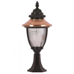 Modi Bahçe Aydınlatma BSU-68055-BSY-K Kahverengi/Siyah Boyalı Dış Mekan Aydınlatma E27 Aluminyum Polikarbon Cam 25cm