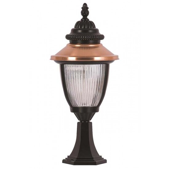 Modi Bahçe Aydınlatma BSU-68055-BSY-K Kahverengi/Siyah Boyalı Dış Mekan Aydınlatma E27 Aluminyum Polikarbon Cam 25cm