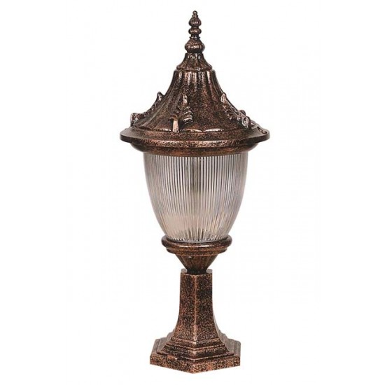 Modi Bahçe Aydınlatma BSU-68056-BKR-M1-K Kahverengi Boyalı Dış Mekan Aydınlatma E27 Aluminyum Polikarbon Cam 26cm