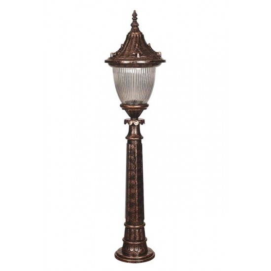 Modi Bahçe Aydınlatma BSU-68056-BKR-M2-B Kahverengi Boyalı Dış Mekan Aydınlatma E27 Aluminyum Döküm Dip Polikarbon Cam 27cm
