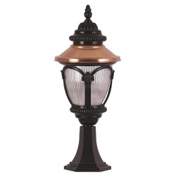 Modi Bahçe Aydınlatma BSU-68057-BSY-K Kahverengi/Siyah Boyalı Dış Mekan Aydınlatma E27 Aluminyum Polikarbon Cam 25cm