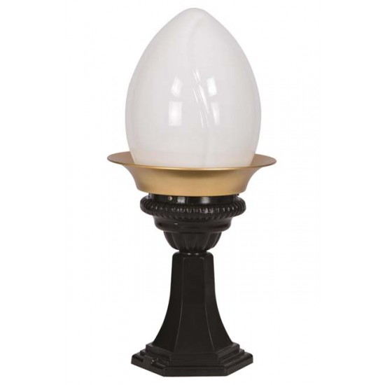 Modi Bahçe Aydınlatma BSU-68058-BSA-OP Sarı/Siyah Boyalı Dış Mekan Aydınlatma E27 Aluminyum Akrilik Cam 22cm