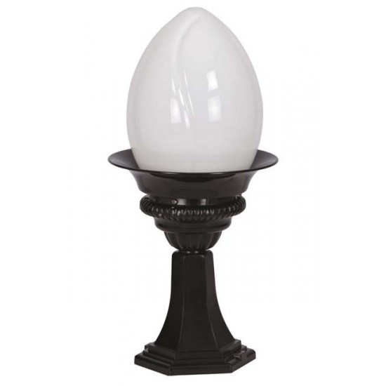 Modi Bahçe Aydınlatma BSU-68058-BSY-KOP Siyah Boyalı Dış Mekan Aydınlatma E27 Aluminyum Akrilik Cam 22cm