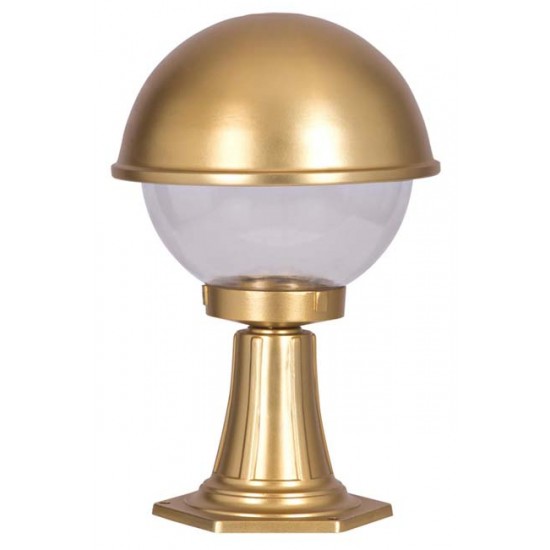 Modi Bahçe Aydınlatma BSU-68060-BSA-KOP Sarı Boyalı Dış Mekan Aydınlatma E27 Aluminyum Polikarbon Cam 30cm