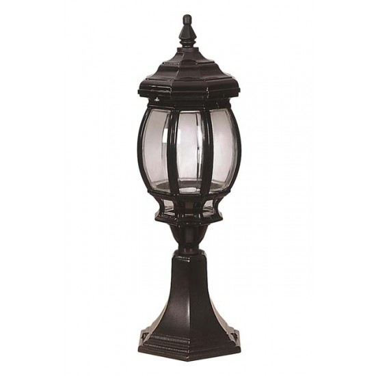 Modi Bahçe Aydınlatma BSU-68063-BSY-K Siyah Boyalı Dış Mekan Aydınlatma E27 Aluminyum Polikarbon Cam 20cm