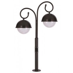 Modi Bahçe Aydınlatma BSU-68064-2BSY-OP Siyah Boyalı Dış Mekan Aydınlatma E27 Aluminyum Döküm Dip Polikarbon Cam 60cm