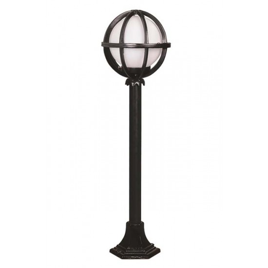 Modi Bahçe Aydınlatma BSU-68078-BSY-BOP Siyah Boyalı Dış Mekan Aydınlatma E27 Aluminyum Polietilen Cam 25cm