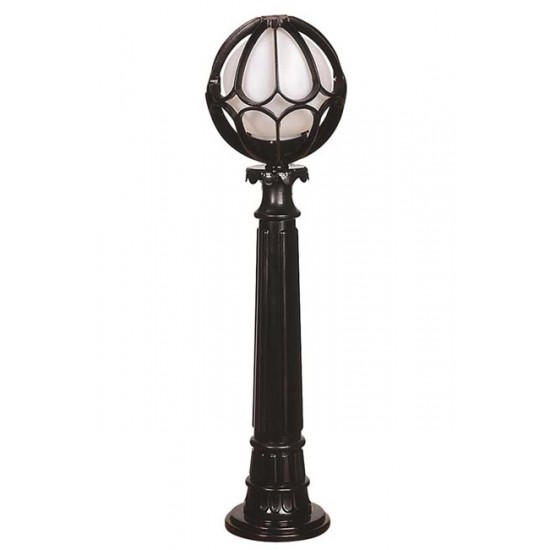 Modi Bahçe Aydınlatma BSU-68079-BSY-M1-BOP Siyah Boyalı Dış Mekan Aydınlatma E27 Aluminyum Polietilen Cam 30cm