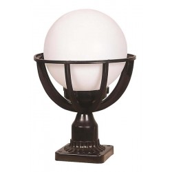 Modi Bahçe Aydınlatma BSU-68080-BSY-M5-KOP Siyah Boyalı Dış Mekan Aydınlatma E27 ABS Polietilen Cam 23cm