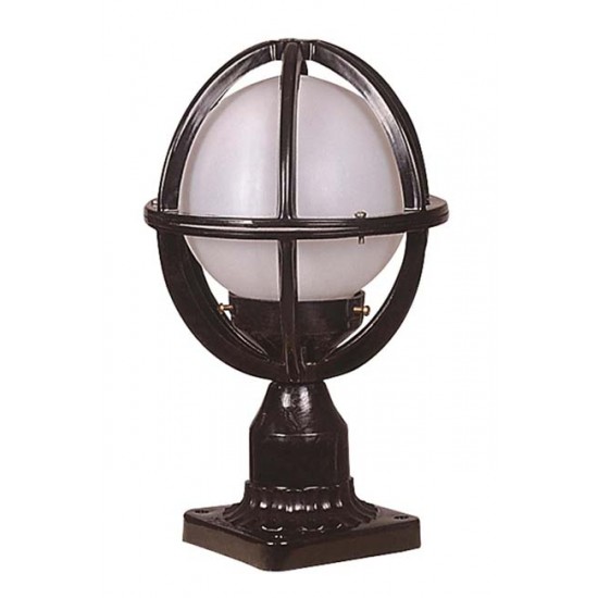 Modi Bahçe Aydınlatma BSU-68080-BSY-M9-KOP Siyah Boyalı Dış Mekan Aydınlatma E27 ABS Polietilen Cam 20cm