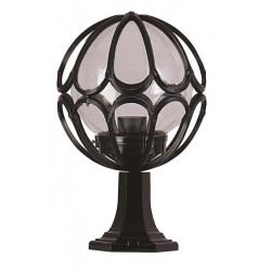 Modi Bahçe Aydınlatma BSU-68081-BSY-M1-KOP Siyah Boyalı Dış Mekan Aydınlatma E27 Aluminyum Akrilik Cam 25cm