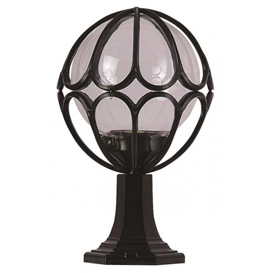 Modi Bahçe Aydınlatma BSU-68081-BSY-M4-K Siyah Boyalı Dış Mekan Aydınlatma E27 ABS Akrilik Cam 30cm