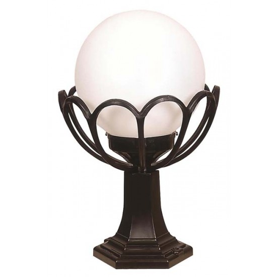 Modi Bahçe Aydınlatma BSU-68081-BSY-M7-KOP Siyah Boyalı Dış Mekan Aydınlatma E27 ABS Polietilen Cam 30cm