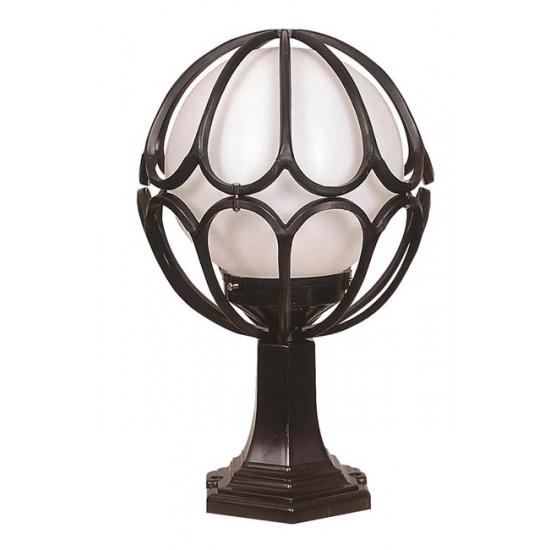 Modi Bahçe Aydınlatma BSU-68081-BSY-M8-KOP Siyah Boyalı Dış Mekan Aydınlatma E27 ABS Polietilen Cam 30cm