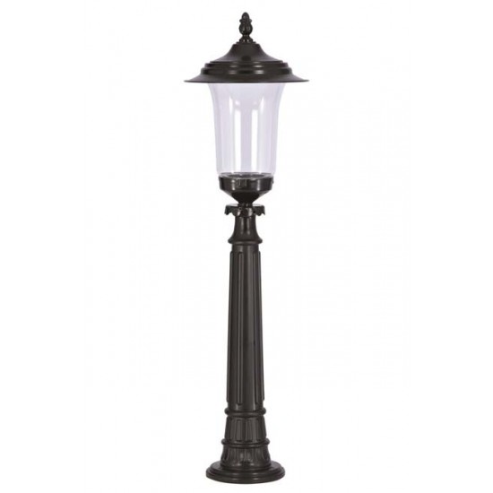 Modi Bahçe Aydınlatma BSU-68082-BSY-B Siyah Boyalı Dış Mekan Aydınlatma E27 Aluminyum Döküm Dip Akrilik Cam 30cm