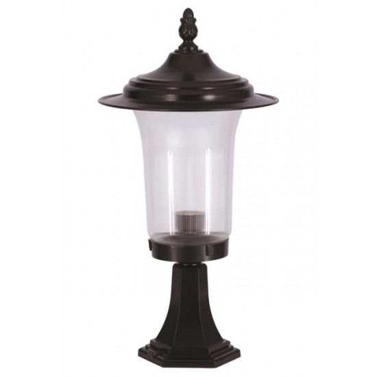 Modi Bahçe Aydınlatma BSU-68082-BSY-K Siyah Boyalı Dış Mekan Aydınlatma E27 Aluminyum Döküm Dip Akrilik Cam 30cm