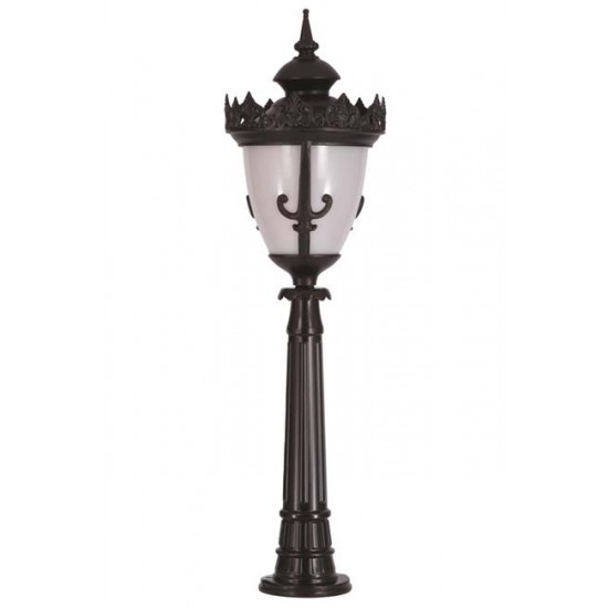 Modi Bahçe Aydınlatma BSU-68089-BSY-BOP Siyah Boyalı Dış Mekan Aydınlatma E27 Aluminyum Döküm Dip Polikarbon Cam 32cm