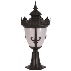 Modi Bahçe Aydınlatma BSU-68089-BSY-KOP Siyah Boyalı Dış Mekan Aydınlatma E27 Aluminyum Döküm Dip Polikarbon Cam 32cm