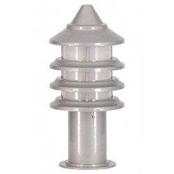 Modi Bahçe Aydınlatma BSU-68133-BBY-K Beyaz Boyalı Dış Mekan Aydınlatma E27 Aluminyum Polikarbon Cam 18cm