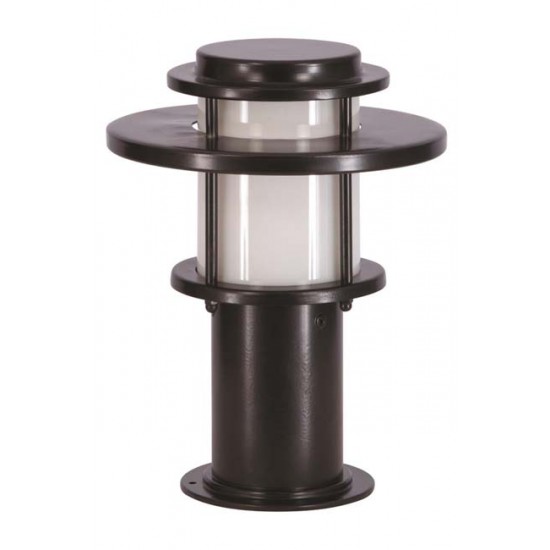 Modi Bahçe Aydınlatma BSU-68147-BSY-K Siyah Boyalı Dış Mekan Aydınlatma E27 Aluminyum Polikarbon Cam 25cm
