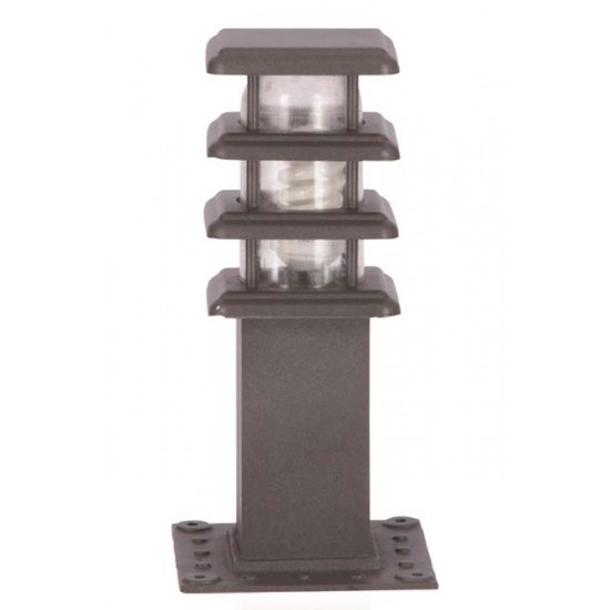 Modi Bahçe Aydınlatma BSU-68149-GR-K Gri Boyalı Dış Mekan Aydınlatma E27 Aluminyum Polikarbon/Akrilik Cam 20cm