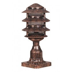 Modi Bahçe Aydınlatma BSU-68173-BKR Kahverengi Boyalı Dış Mekan Aydınlatma E27 ABS Polikarbon Cam 16cm