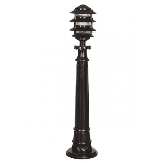 Modi Bahçe Aydınlatma BSU-68173-BSY-B Siyah Boyalı Dış Mekan Aydınlatma E27 ABS Polikarbon Cam 16cm
