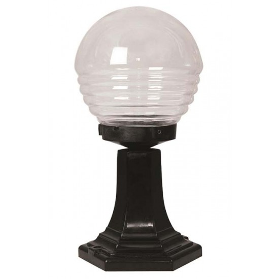 Modi Bahçe Aydınlatma BSU-68175-BSY-M2-K Siyah Boyalı Dış Mekan Aydınlatma E27 ABS Akrilik Cam 20cm