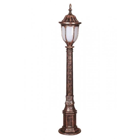 Modi Bahçe Aydınlatma BSU-68178-BKR-B Kahverengi Boyalı Dış Mekan Aydınlatma E27 ABS Polikarbon Cam 16cm