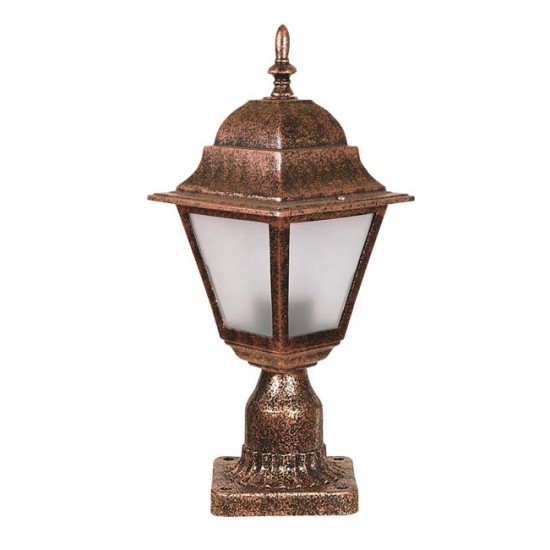 Modi Bahçe Aydınlatma BSU-68179-BKR-K Kahverengi Boyalı Dış Mekan Aydınlatma E27 ABS Polikarbon Cam 18cm