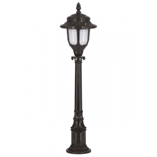 Modi Bahçe Aydınlatma BSU-68180-BSY-B Siyah Boyalı Dış Mekan Aydınlatma E27 ABS Polikarbon Cam 25cm