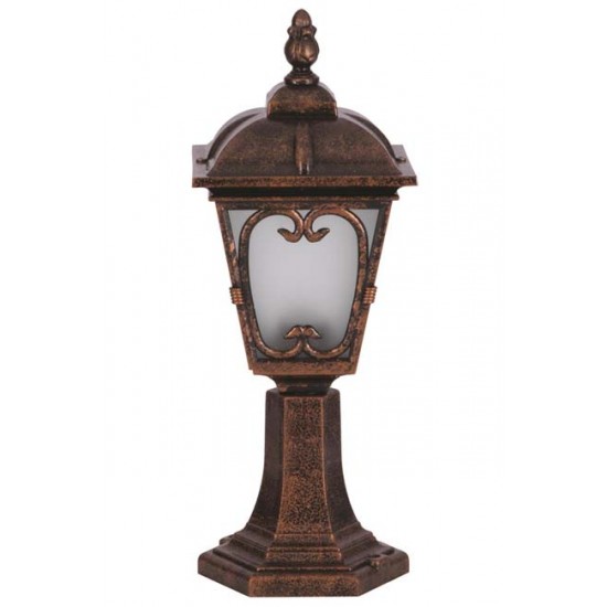 Modi Bahçe Aydınlatma BSU-68181-BKR-K Kahverengi Boyalı Dış Mekan Aydınlatma E27 ABS Polikarbon Cam 20cm