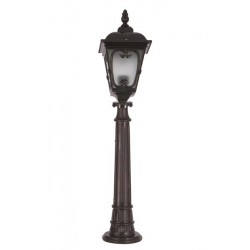 Modi Bahçe Aydınlatma BSU-68181-BSY-B Siyah Boyalı Dış Mekan Aydınlatma E27 Çelik Boru ABS Polikarbon Cam 20cm