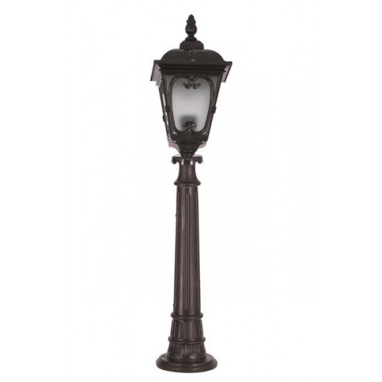 Modi Bahçe Aydınlatma BSU-68181-BSY-B Siyah Boyalı Dış Mekan Aydınlatma E27 Çelik Boru ABS Polikarbon Cam 20cm