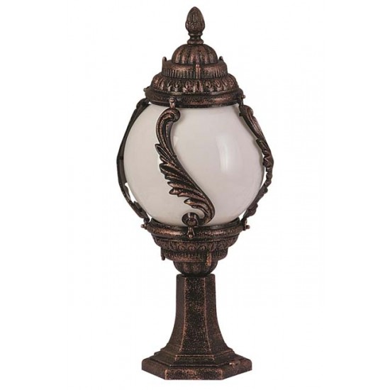 Modi Bahçe Aydınlatma BSU-68182-BKR-M1-K Kahverengi Boyalı Dış Mekan Aydınlatma E27 ABS Akrilik Cam 30cm