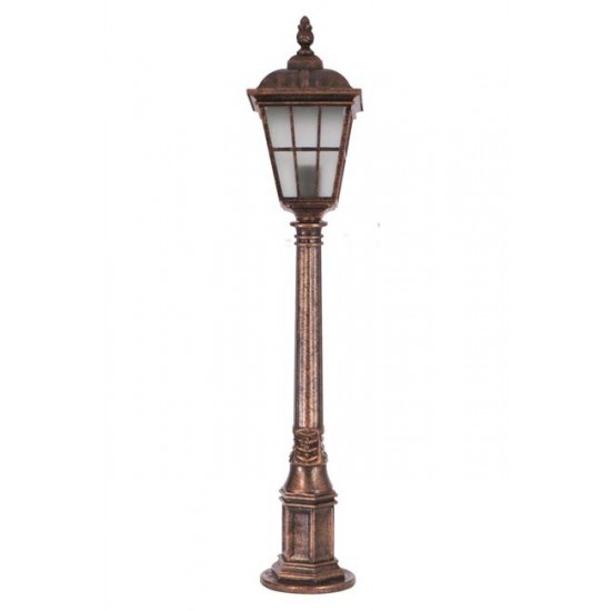Modi Bahçe Aydınlatma BSU-68183-BKR-B Kahverengi Boyalı Dış Mekan Aydınlatma E27 ABS Akrilik Cam 20cm